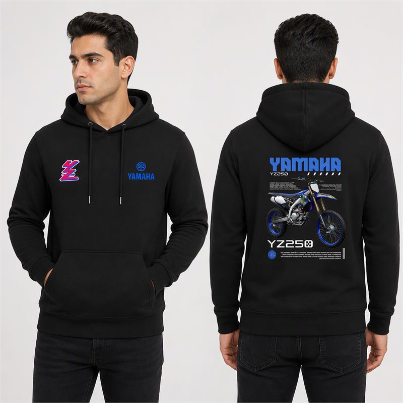 تن خور هودی پنبه‌ای مشکی یاماها YZ250