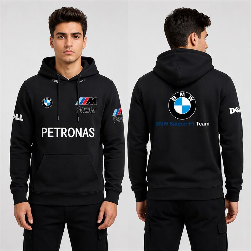تن خور هودی پنبه‌ای مشکی BMW MPower