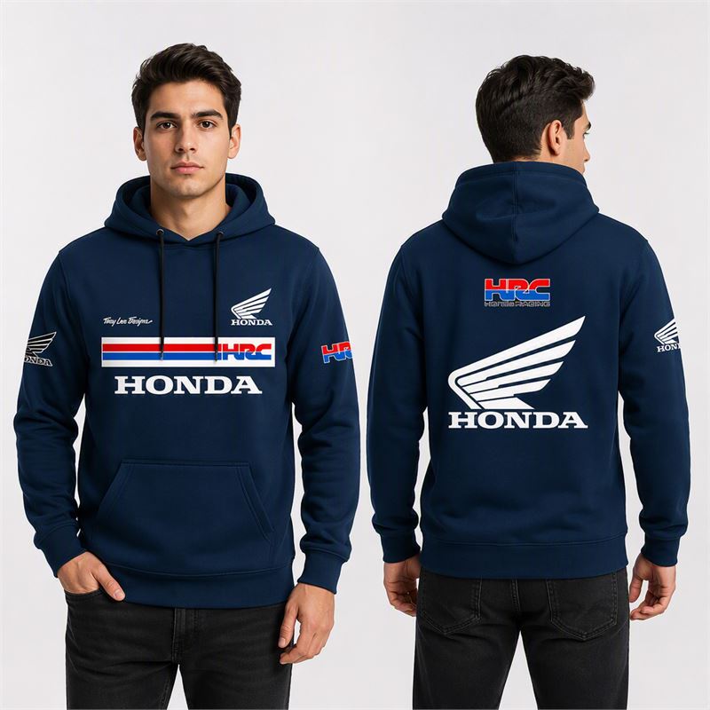 تن خور هودی پنبه‌ای سرمه‌ای هوندا