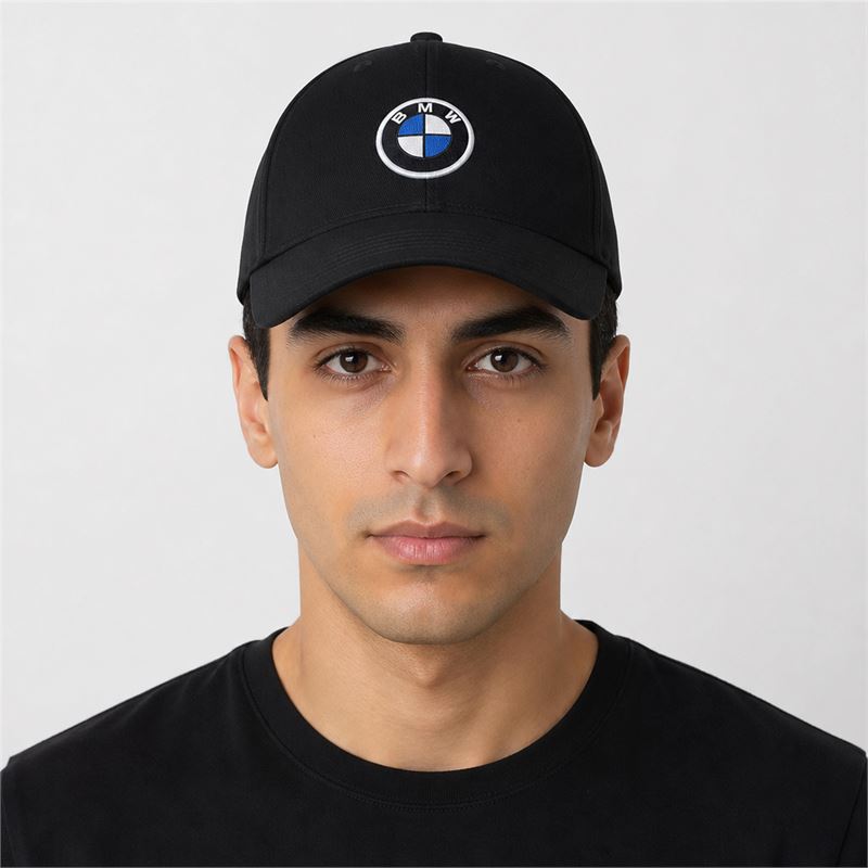 تن خور کلاه کتان مشکی BMW (گلدوزی)