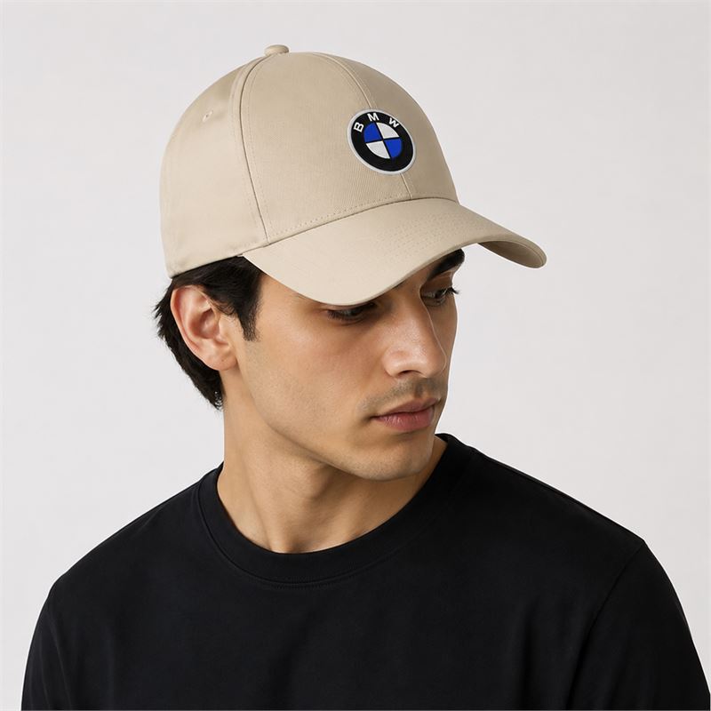 تن خور کلاه کتان کرمی BMW (گلدوزی)