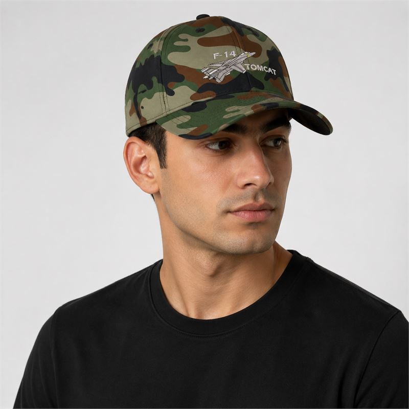تن خور کلاه کتان چریکی تام کت F-14(گلدوزی)