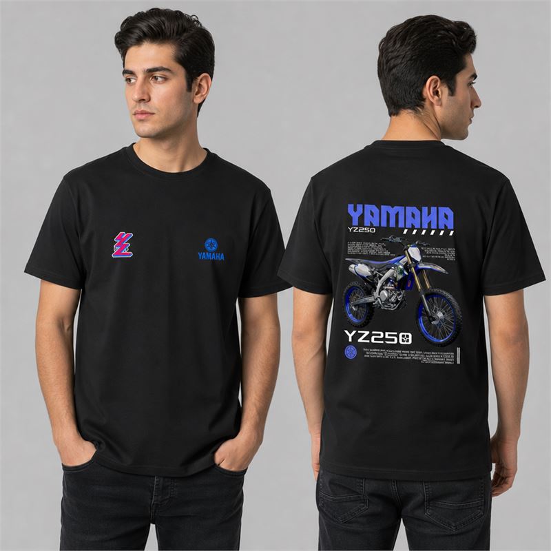 تن خور تیشرت پنبه ای مشکی یاماها YZ250