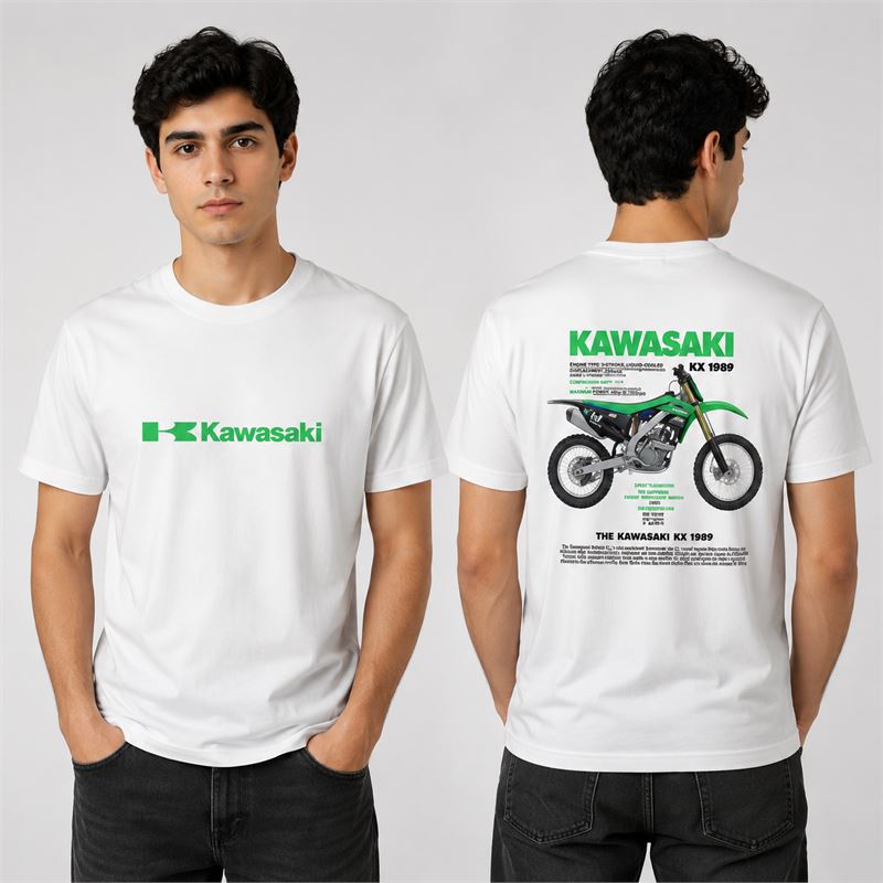 تن خور تیشرت پنبه ای سفید کاوازاکی KX 250F