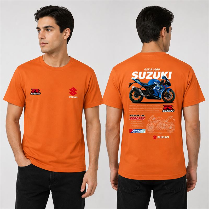 تن خور تیشرت پنبه ای نارنجی سوزوکی GSX R1000