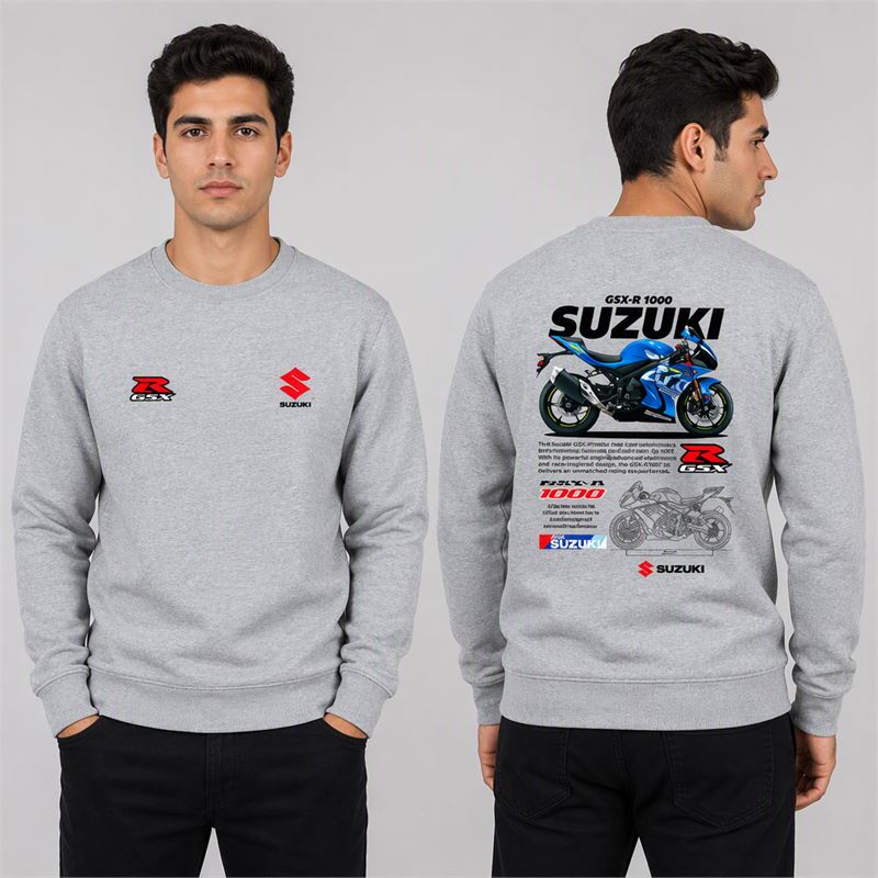 تن خور دورس پنبه‌ای طوسی سوزوکی GSX R1000