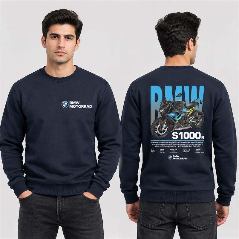تن خور دورس پنبه‌ای سرمه‌ای موتور BMW S1000R
