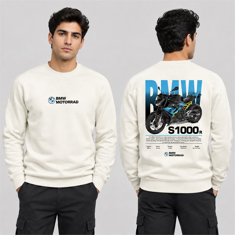 تن خور دورس پنبه‌ای شیری موتور BMW S1000R