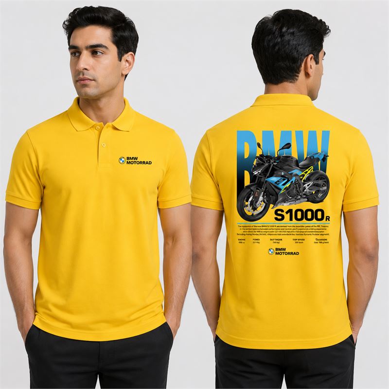 تن خور پولوشرت جودون زرد موتور BMW S1000R 