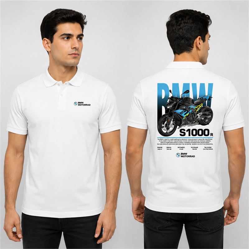 تن خور پولوشرت جودون سفید موتور BMW S1000R 