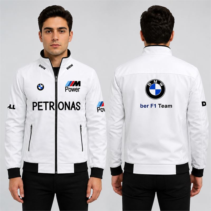 تن خور کاپشن بهاری سفید BMW MPower