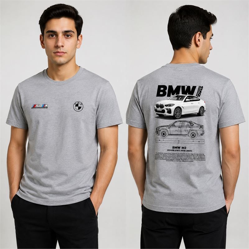 تن خور تیشرت پنبه ای طوسی BMW X6