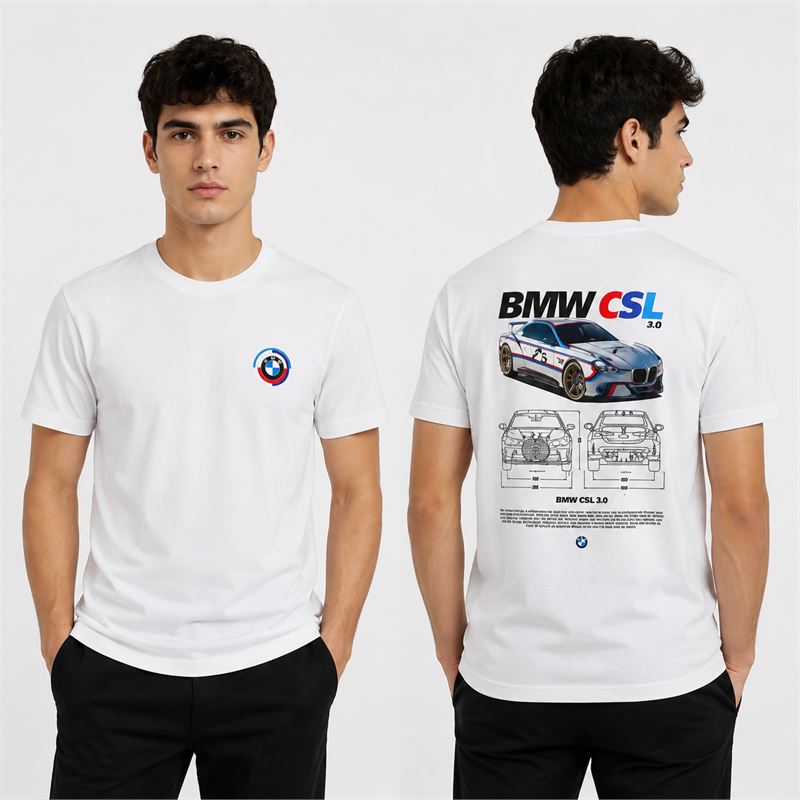 تن خور تیشرت پنبه ای سفید BMW CSL