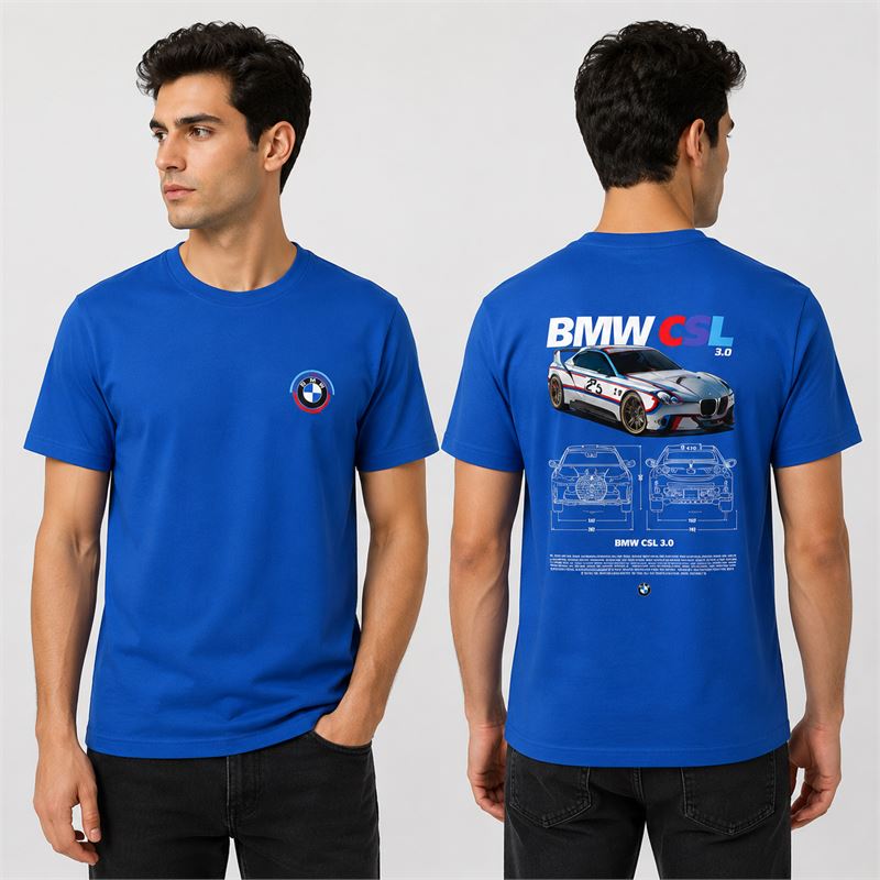 تن خور تیشرت پنبه ای آبی BMW CSL