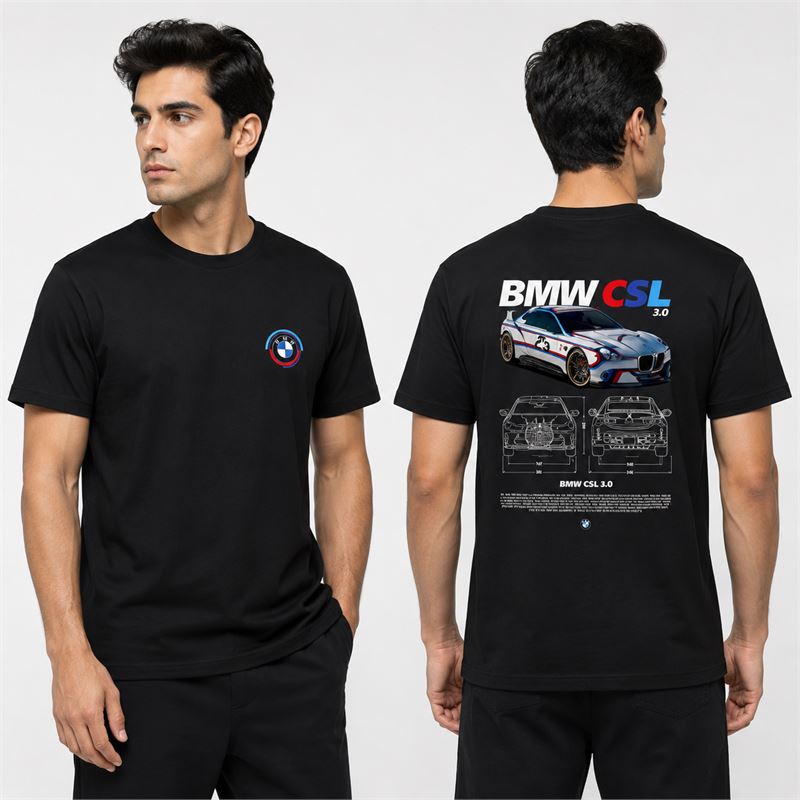 تن خور تیشرت پنبه ای مشکی  BMW CSL