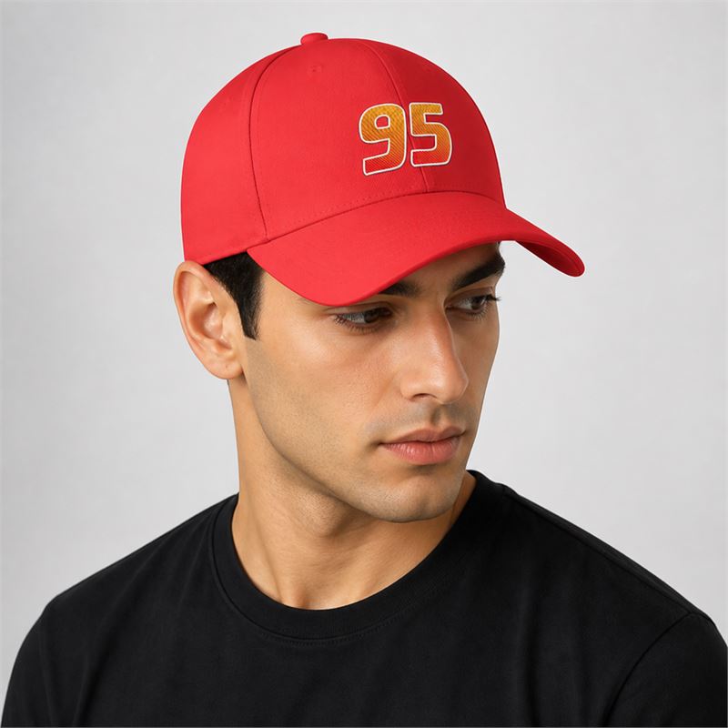 تن خور کلاه کتان قرمز 95 مک کویین (گلدوزی)