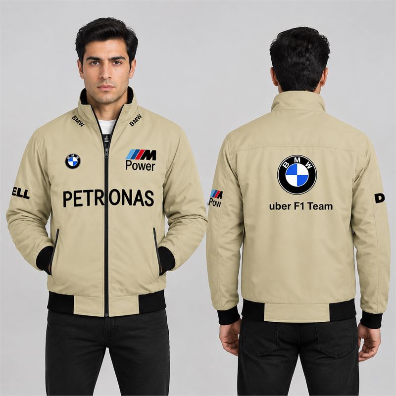 تن خور کاپشن بهاری کرمی BMW MPower