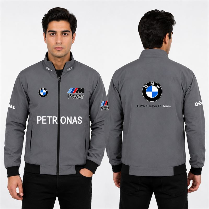 تن خور کاپشن بهاری خاکستری BMW MPower
