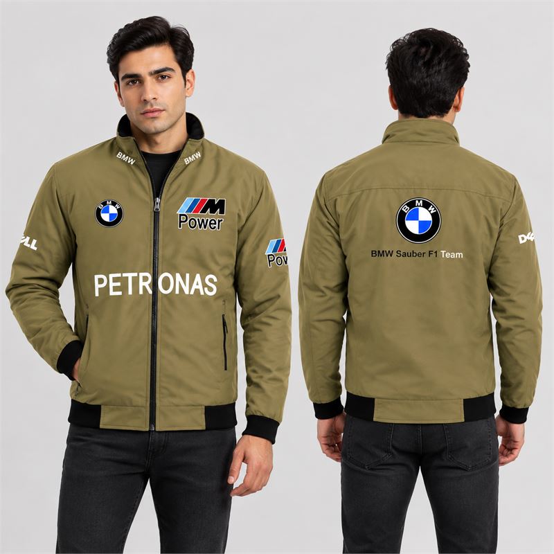 تن خور کاپشن بهاری خاکی BMW MPower