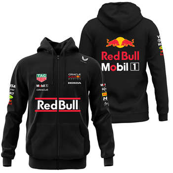 سویشرت زیپدار مشکی ردبول فرمول یک فصل 2025