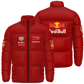 کاپشن پافر زمستانی قرمز فرمول یک ردبول