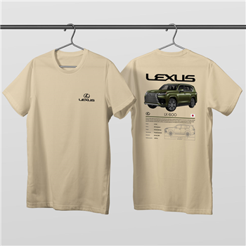 تیشرت پنبه ای کرمی لکسوس LX600