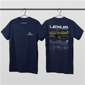 تیشرت پنبه ای سرمه ای لکسوس LX600