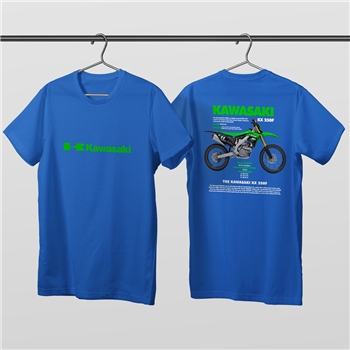 تیشرت پنبه ای آبی کاوازاکی KX 250F