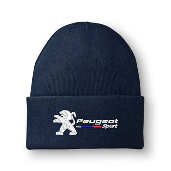 کلاه بافت سرمه ای پژو (گلدوزی)