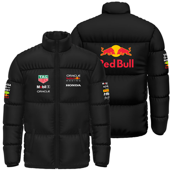 کاپشن پافر زمستانی مشکی فرمول یک ردبول