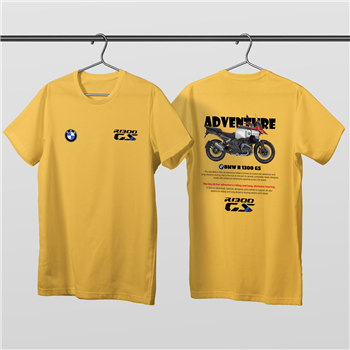 تیشرت پنبه ای زرد موتور BMW GS R1300