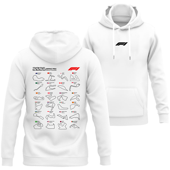 هودی پنبه ای سفید فرمول وان 2026