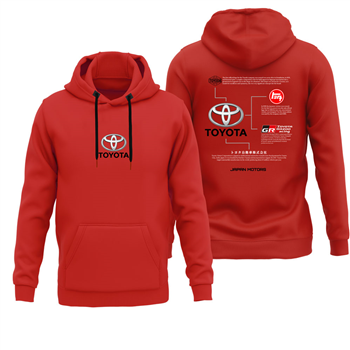 هودی پنبه ای قرمز تویوتا