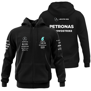 سویشرت زیپدار مشکی مرسدس فرمول یک 