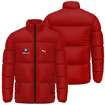 کاپشن پافر زمستانی قرمز بی ام و