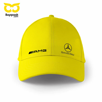 کلاه کتان زرد benz AMG