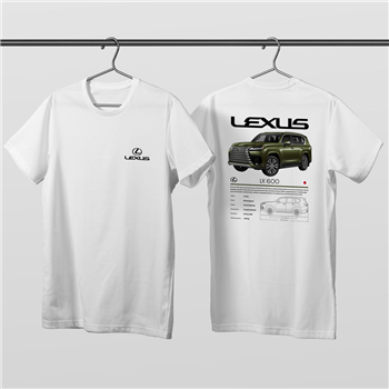 تیشرت پنبه ای سفید لکسوس LX600