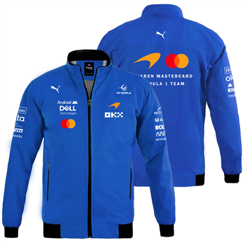 کاپشن بهاری آبی مکلارن فرمول یک 2026