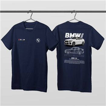 تیشرت پنبه ای سرمه ای BMW X6